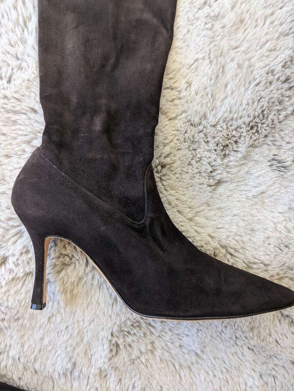 MANOLO BLAHNIK Pascalare Black Suede Sock Boots 39 MSRP $1500 - Picture 8 of 16